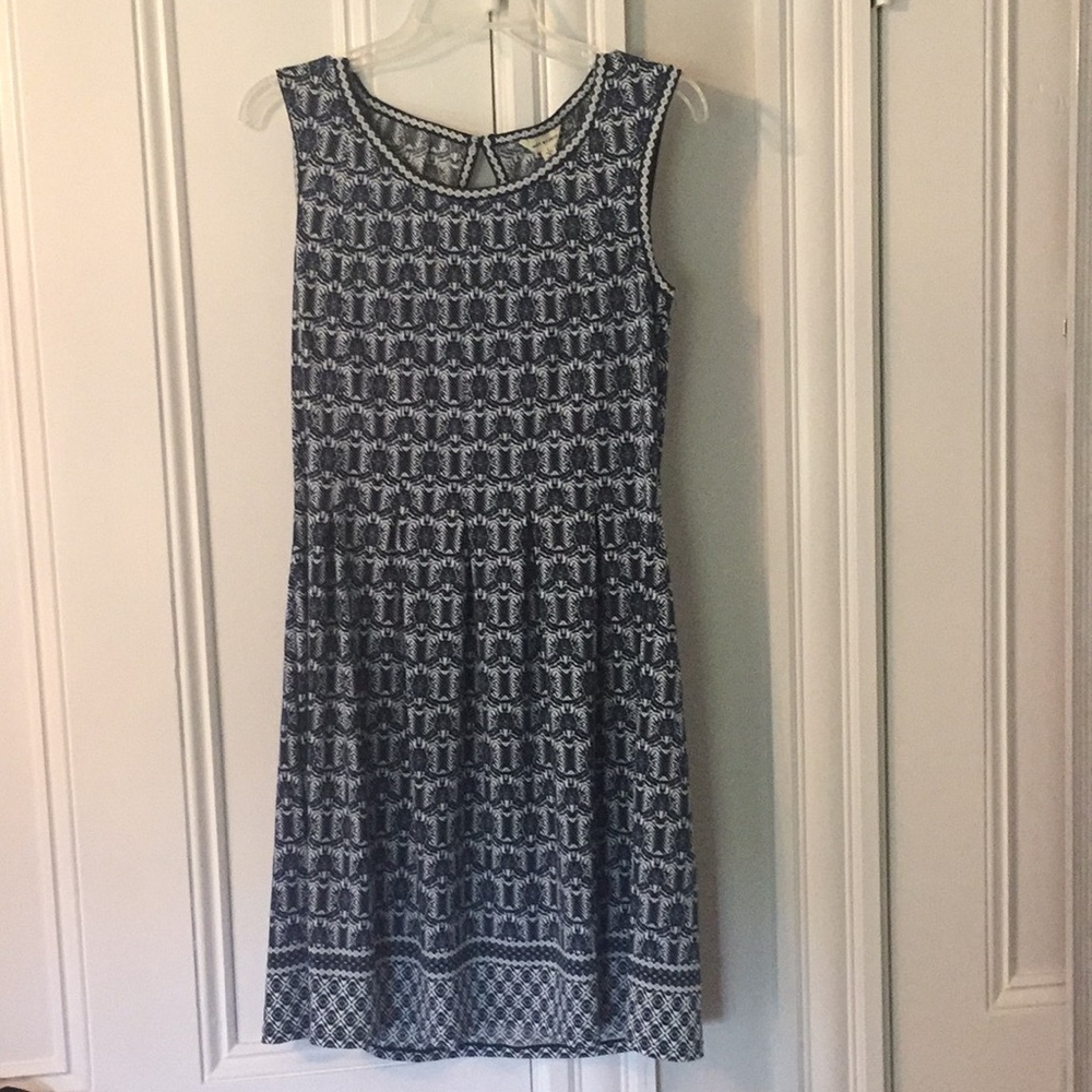 Blue and white tank dress